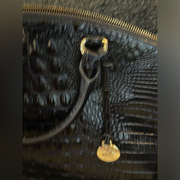 Gorgeous EUC Brahmin Large Duxbury Satchel in Navy -“Ink” EXCELLENT Condition - Picture 2 of 8